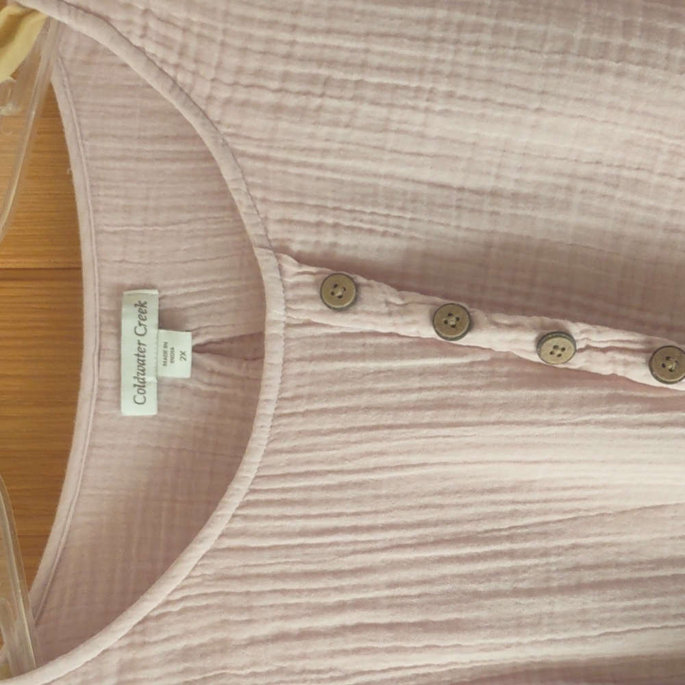 Sweet Coldwater Creek Gauze Blouse - Picture 2 of 5